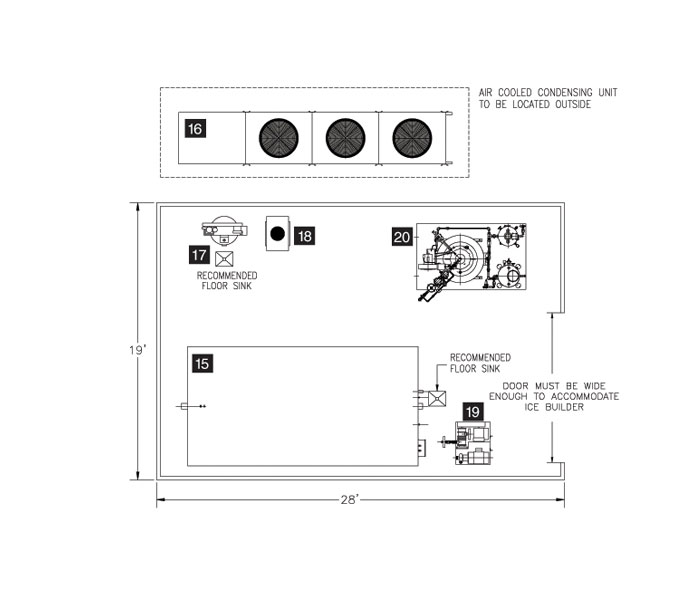 Cook chill system plan F: 12,000 meals per day
