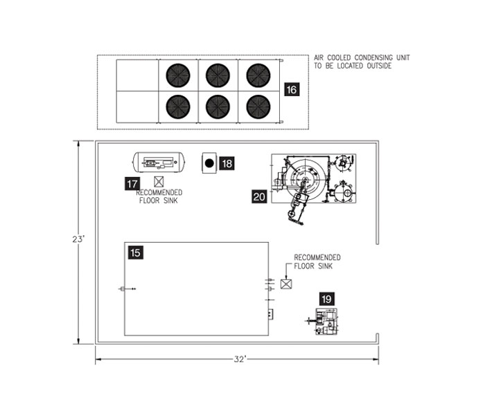 Cook chill system plan H: 30,000 meals per day