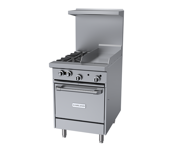 G24-2G12 G-Series 24" Combination Griddle/Open Burner Range