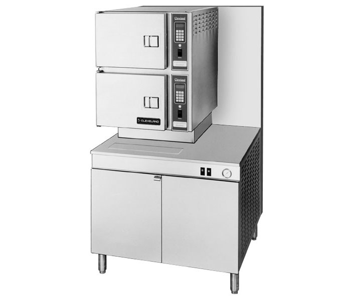 36CGM300: Classic convection steamer with gas 15 PSI boiler