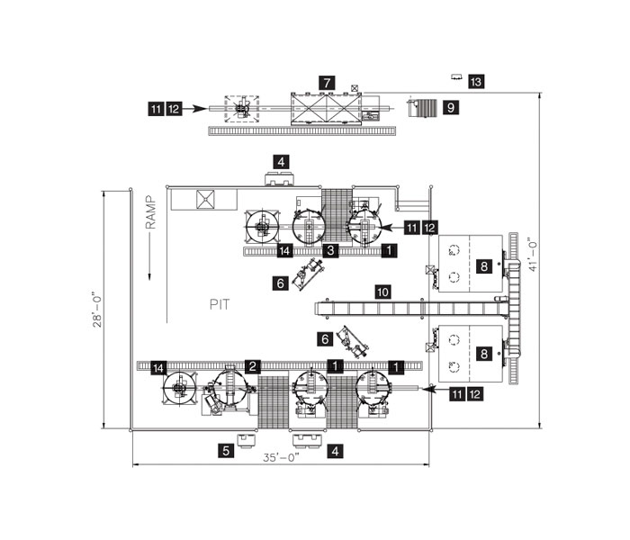 Cook chill system plan H: 30,000 meals per day.